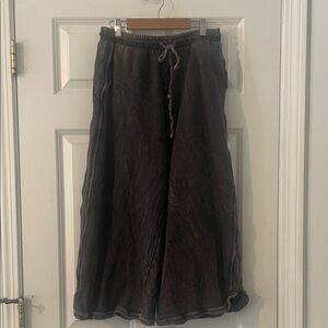 Three Bird Nest Dark Gray Wide-Leg Pants